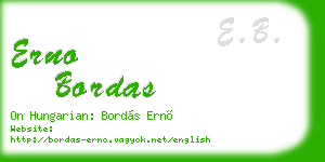 erno bordas business card